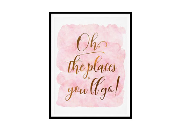 "Oh The Places You'll Go" Childrens Nursery Room Poster Print
