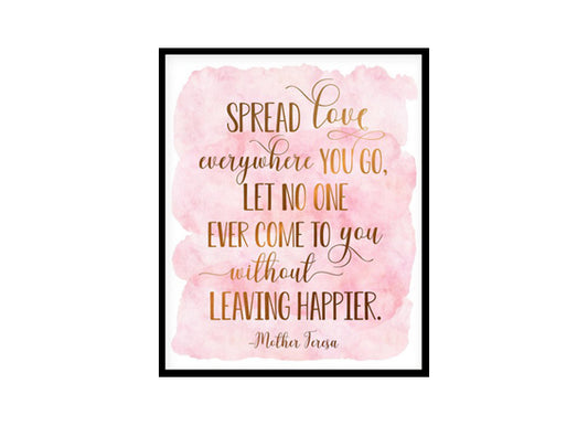 "Spread Love Everywhere You Go" Childrens Nursery Room Poster Print