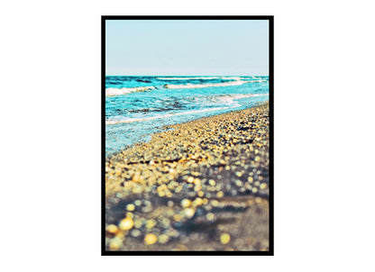 Gold Beach Ocean Wall Art Ocean, Sea, Beach Poster Print