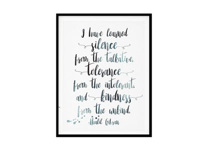 Khalil Gibran Poem Quote Art Poster Print