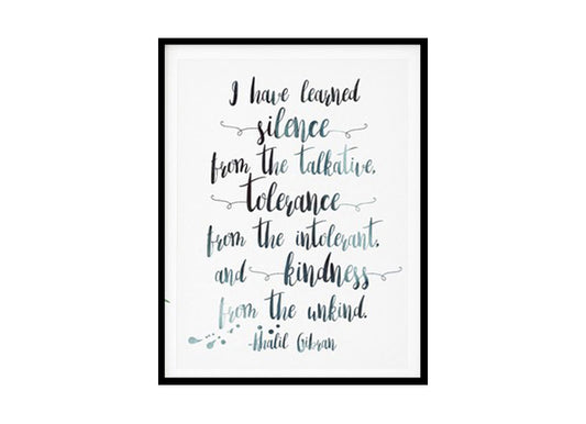 Khalil Gibran Poem Quote Art Poster Print