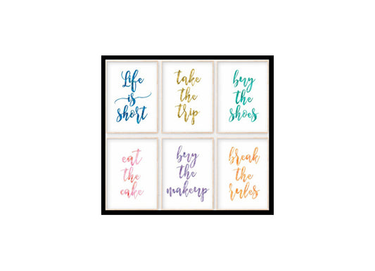 "Life Is Short Buy The Shoes Take The Trip" Quote Art Poster Print