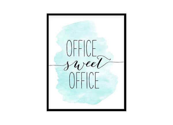 "Office Sweet Office" Quote Art Poster Print