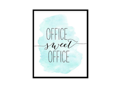 "Office Sweet Office" Quote Art Poster Print