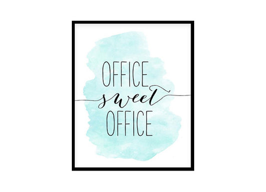 "Office Sweet Office" Quote Art Poster Print