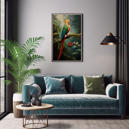 Quetzal Bird Print Jungle Print Wall Art Decor Tropical Wild Bird Poster