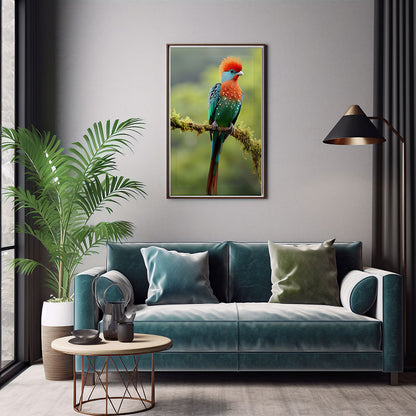 Quetzal Bird Print Jungle Print Wall Art Decor Wild Tropical Bird Poster