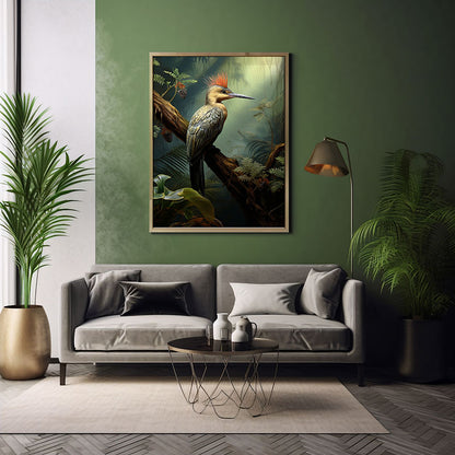 Tropical Sunbittern Bird Jungle Bird Wall Art Decor  Exotic Bird Art Print