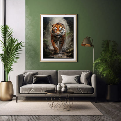 Tiger Poster, Wall Art, Safari Animal, Jungle Print,  Wildlife Art, Tiger Wall Art