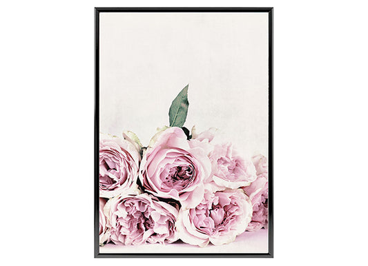 Pink & White Peony Flowers Poster Print Wall Art Decor