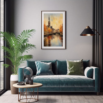 Cityscape Majesty Amsterdam Digital Art Urban Beauty Art Print Home Decor Poster Delight