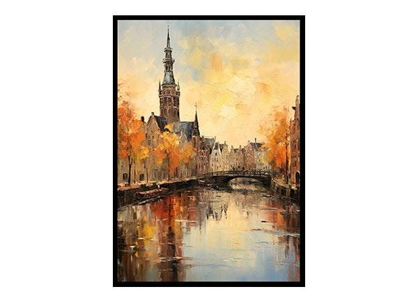 Cityscape Majesty Amsterdam Digital Art Urban Beauty Art Print Home Decor Poster Delight