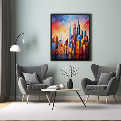 Dubai City Skyline Magic Digital Art Instant Urban Home Decor Poster Print