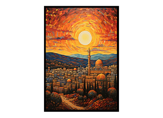 City View Dome of Rock, Juerusalem Digital Art  Now for Sleek Home Decor Stunning Poster Print
