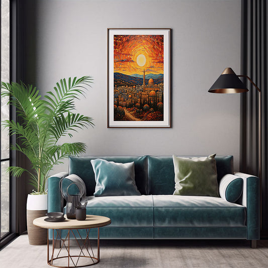City View Dome of Rock, Juerusalem Digital Art  Now for Sleek Home Decor Stunning Poster Print