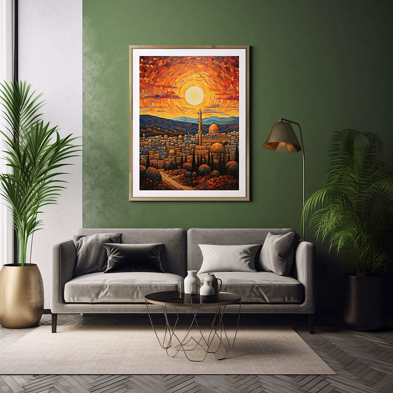 City View Dome of Rock, Juerusalem Digital Art  Now for Sleek Home Decor Stunning Poster Print