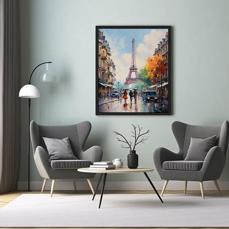 Cityscape Majesty Paris Eiffel Tower Digital Art Urban Beauty Art Print Home Decor Poster Delight