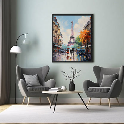 Cityscape Majesty Paris Eiffel Tower Digital Art Urban Beauty Art Print Home Decor Poster Delight