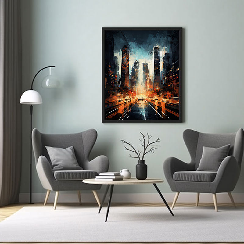 Captivating Hong Kong SkylineCity View Digital Art Instant  for Chic Home Decor Trendy Poster