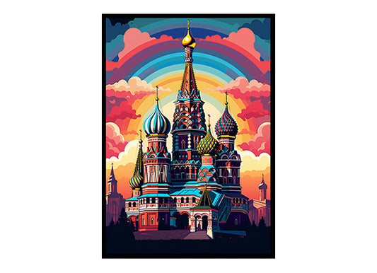 City View Moscow Cathedral Splendor Digital Art  for Trendy Home Decor Art Print Poster