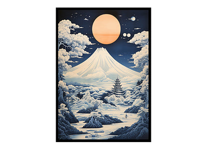 Digital Art  Tokyo skyline Mount Fuji Urban Escape Art Print for Home Decor Instant Poster Delight