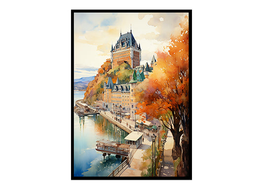 Captivating Quebec City Château FrontenacCity View Digital Art Instant  for Chic Home Decor