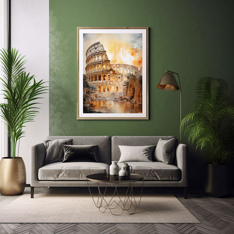 Rome City View Digital Art Urban Escape Art Print for Home Decor Instant Poster Delight
