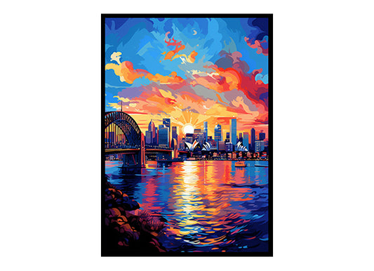Sydney Opera House Cityscape Dreams Digital Art Home Decor Art Print Instant Poster Elegance