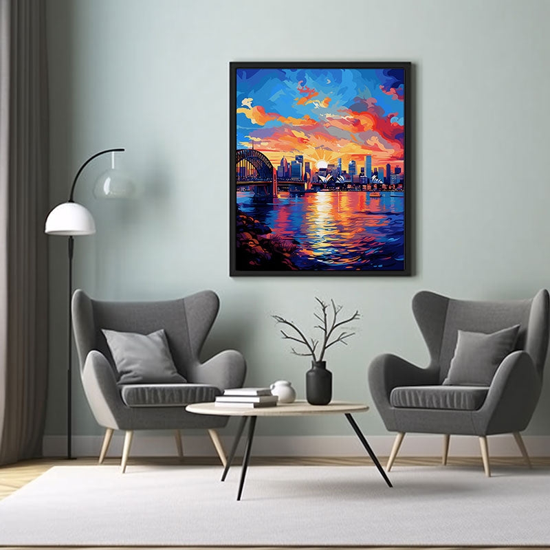 Sydney Opera House Cityscape Dreams Digital Art Home Decor Art Print Instant Poster Elegance
