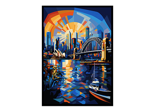 Modern Sydney City View Digital Art Now for Sleek Home Decor Stunning Poster Print