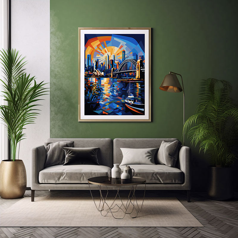 Modern Sydney City View Digital Art Now for Sleek Home Decor Stunning Poster Print