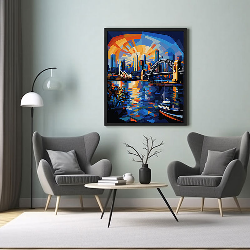 Modern Sydney City View Digital Art Now for Sleek Home Decor Stunning Poster Print