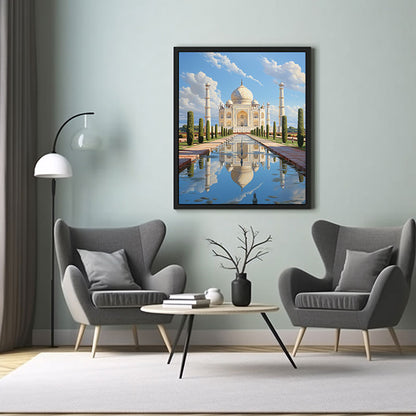 City View India Taj Mahal  Splendor Digital Art  for Trendy Home Decor Art Print Poster