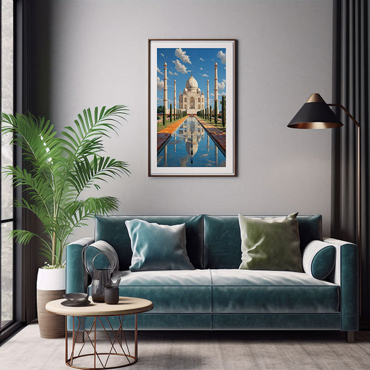 Taj Mahal  City View Digital Art Now for Contemporary Home Decor Art Print Poster