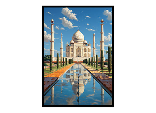 Taj Mahal  City View Digital Art Now for Contemporary Home Decor Art Print Poster