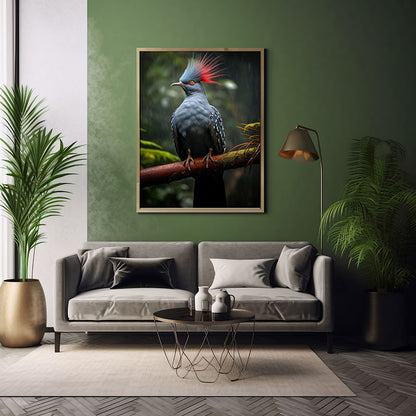 Wild Jungle Pigeon Jungle Print Decor Wall Art Decor Tropical Bird Print