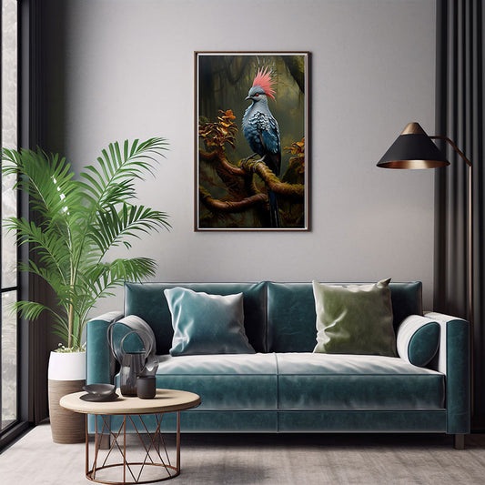 Wild Pigeon Jungle Print Decor Wall Art Decor Tropical Wild Bird Print