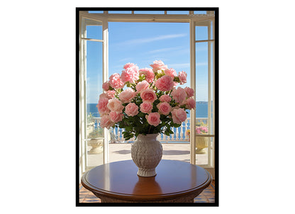 Rose Flower Vase Prints Wall Decor, Flower Wall Art Decor Print Poster