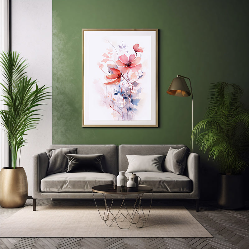 Bouquet of Beautiful Floral Hues, Flower Wall Art Decor Print Poster