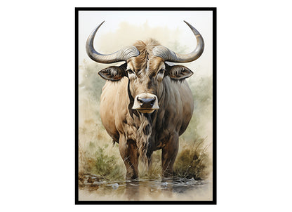 Safari Splendor: Wildebeest Art Posters, Jungle Wildlife Art Print
