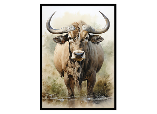 Safari Splendor: Wildebeest Art Posters, Jungle Wildlife Art Print