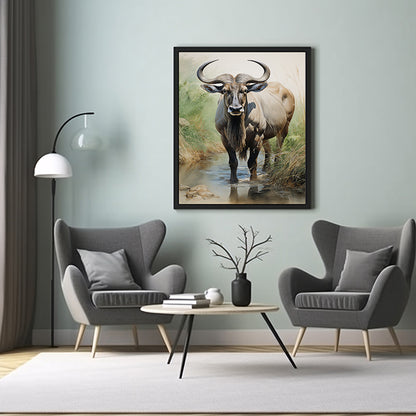 Wild Beauty Wildebeest Art Prints, Safari Animal, Wildebeest Poster