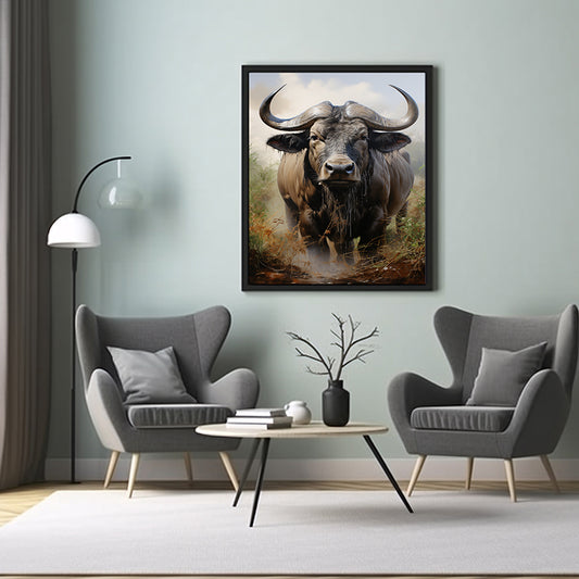 Wildebeest Wonder: Safari Art Prints for Unique Wall Decor,  Wildlife Poster