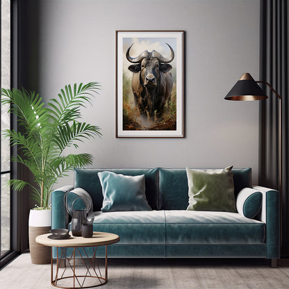 Wildebeest Wonder: Safari Art Prints for Unique Wall Decor,  Wildlife Poster