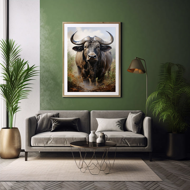 Wildebeest Wonder: Safari Art Prints for Unique Wall Decor,  Wildlife Poster