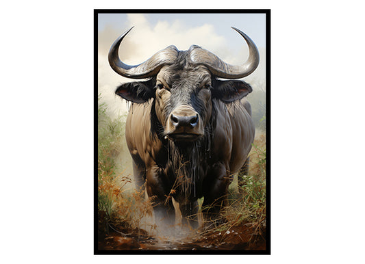 Wildebeest Wonder: Safari Art Prints for Unique Wall Decor,  Wildlife Poster
