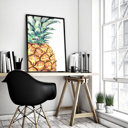 Pineapple Wall Art Decor, Pineapple Print Artwork, Tropical Art Printable Decor