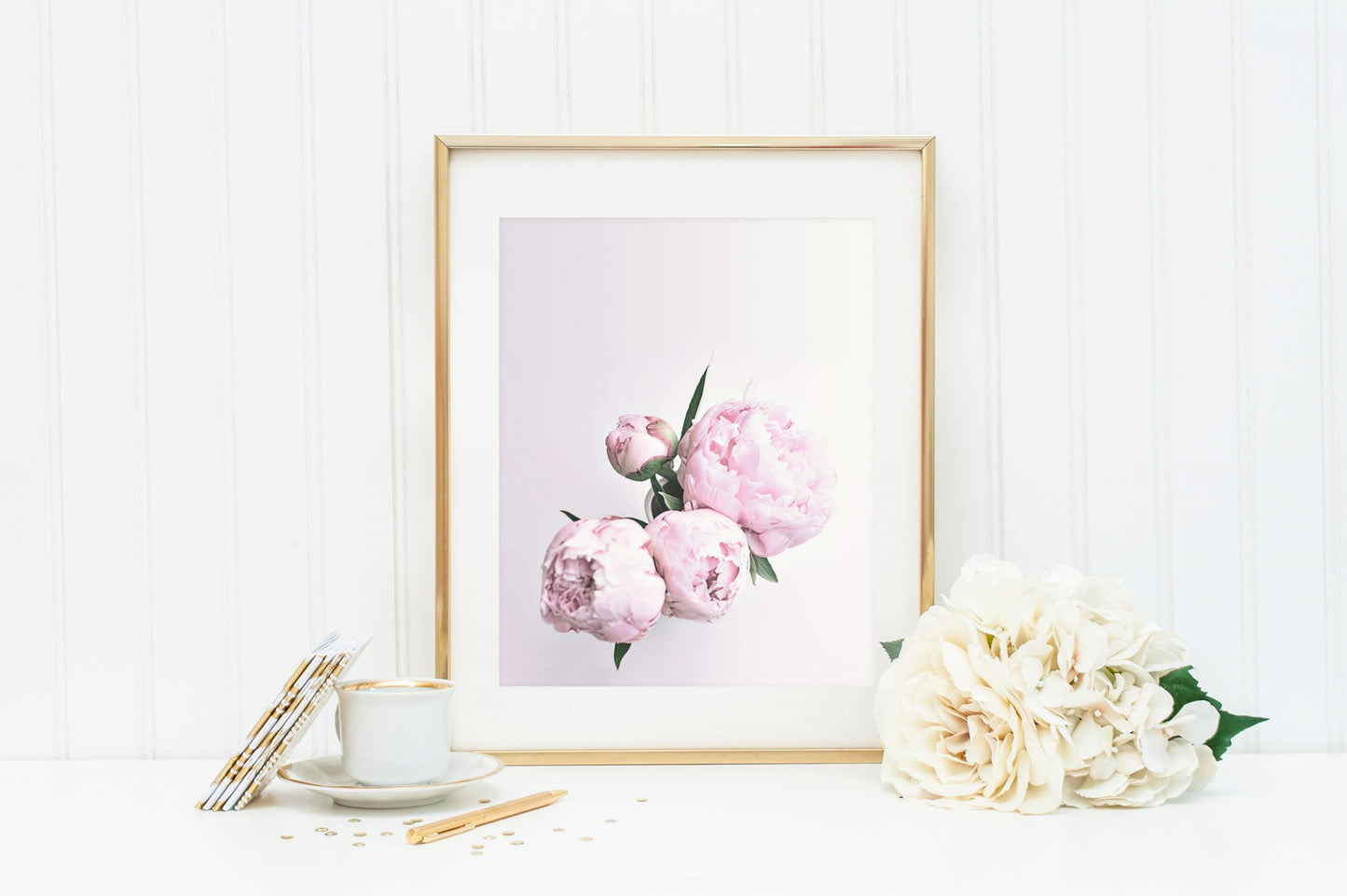 Pink Peony Art, Rose Print, Flower Art Pink Poster, Wall Art, Home Decor Print