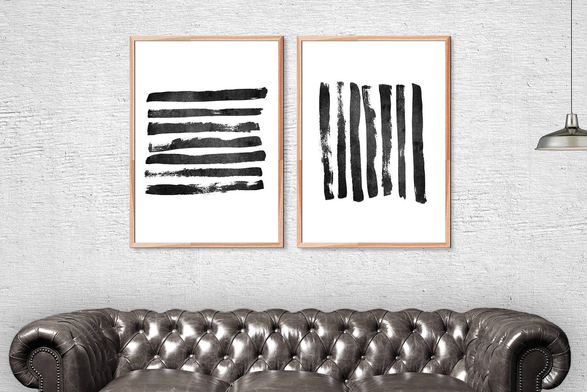 Abstract Print, Black Paint Strokes Art, Modern Art Room Wall Art Decor