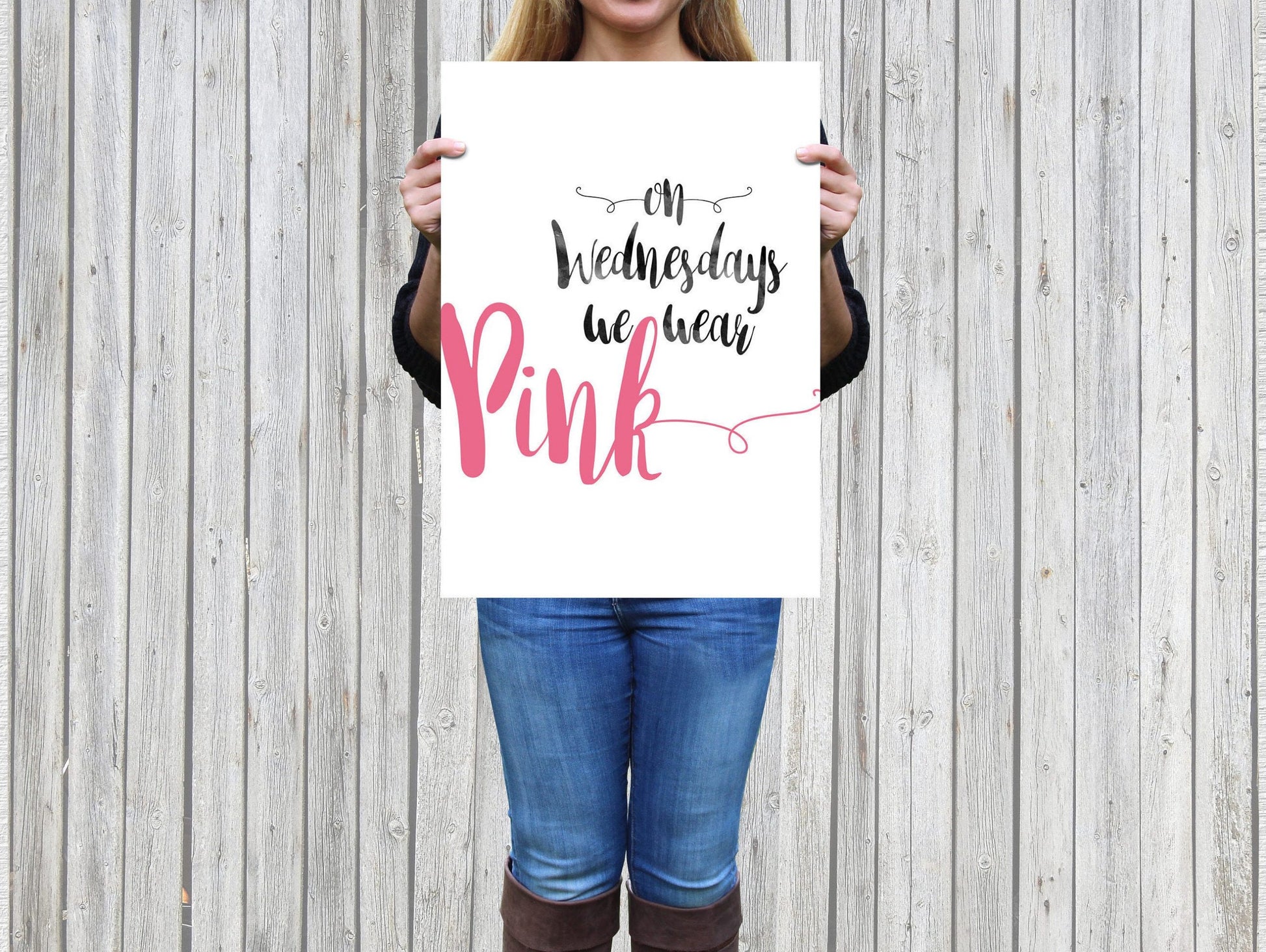 On Wednesdays We Wear Pink, Mean Girls Quote, Girl Quotes Room Decor